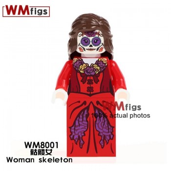 Single Coco Anime Legoingly Movie Figures Miguel Skeleton with Guitar Skull Ghost Model Building Blocks Toys for Children Gifts