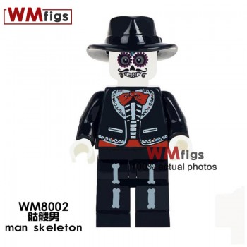 Single Coco Anime Legoingly Movie Figures Miguel Skeleton with Guitar Skull Ghost Model Building Blocks Toys for Children Gifts