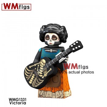 Single Coco Anime Legoingly Movie Figures Miguel Skeleton with Guitar Skull Ghost Model Building Blocks Toys for Children Gifts