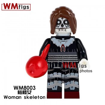 Single Coco Anime Legoingly Movie Figures Miguel Skeleton with Guitar Skull Ghost Model Building Blocks Toys for Children Gifts