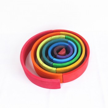 Baby Toys 12Pcs Rainbow Blocks Wooden Toys For Kids Large 84*35*18cm Creative Rainbow Building Blocks Montessori Educational Toy