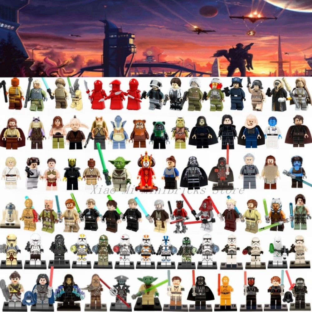 Legoing Star Wars Darth Vader Luke Anakin Leia Han Solo Yoda Ewok Padme Amidala Star Wars Figures Blocks Toys Legoings Starwars