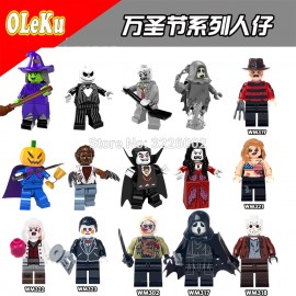 For legoing Halloween Horror Theme Grinch Hockey Guy Mask Hunter-Black Friday Jason Scream Killer building blocks Toys Figures