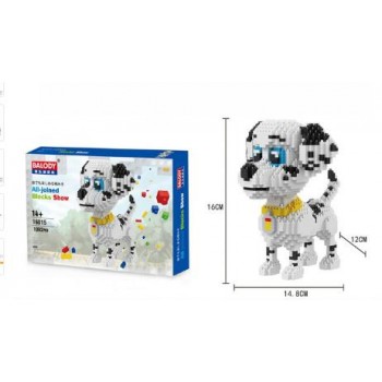 Cartoon Dog Mini Diamond Building  balody Block Poodle Dachshund Corgi Husky Pug Model Brick Toy For Kids