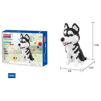 Cartoon Dog Mini Diamond Building  balody Block Poodle Dachshund Corgi Husky Pug Model Brick Toy For Kids