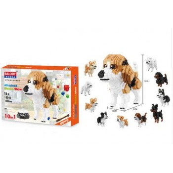 Cartoon Dog Mini Diamond Building  balody Block Poodle Dachshund Corgi Husky Pug Model Brick Toy For Kids