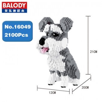 Cartoon Dog Mini Diamond Building  balody Block Poodle Dachshund Corgi Husky Pug Model Brick Toy For Kids