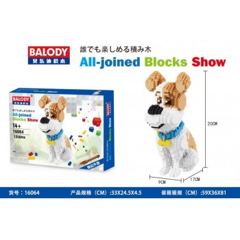 Cartoon Dog Mini Diamond Building  balody Block Poodle Dachshund Corgi Husky Pug Model Brick Toy For Kids