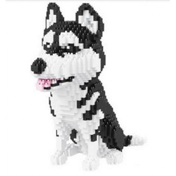 Cartoon Dog Mini Diamond Building  balody Block Poodle Dachshund Corgi Husky Pug Model Brick Toy For Kids