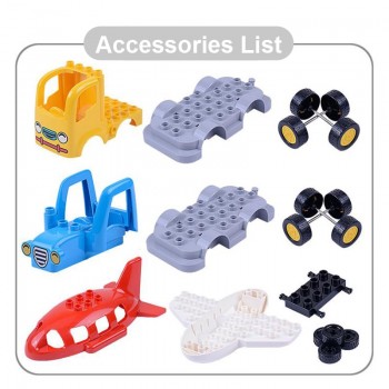 Sytopia Building Blocks Toy Car Plane Model Accessories Plastic Educational Children Toy Compatible with Legoing duplo parts