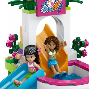 New Heartlake Girls club Summer Pool fit legoings friends figures city model Building block Bricks diy toys girl gift for Christ