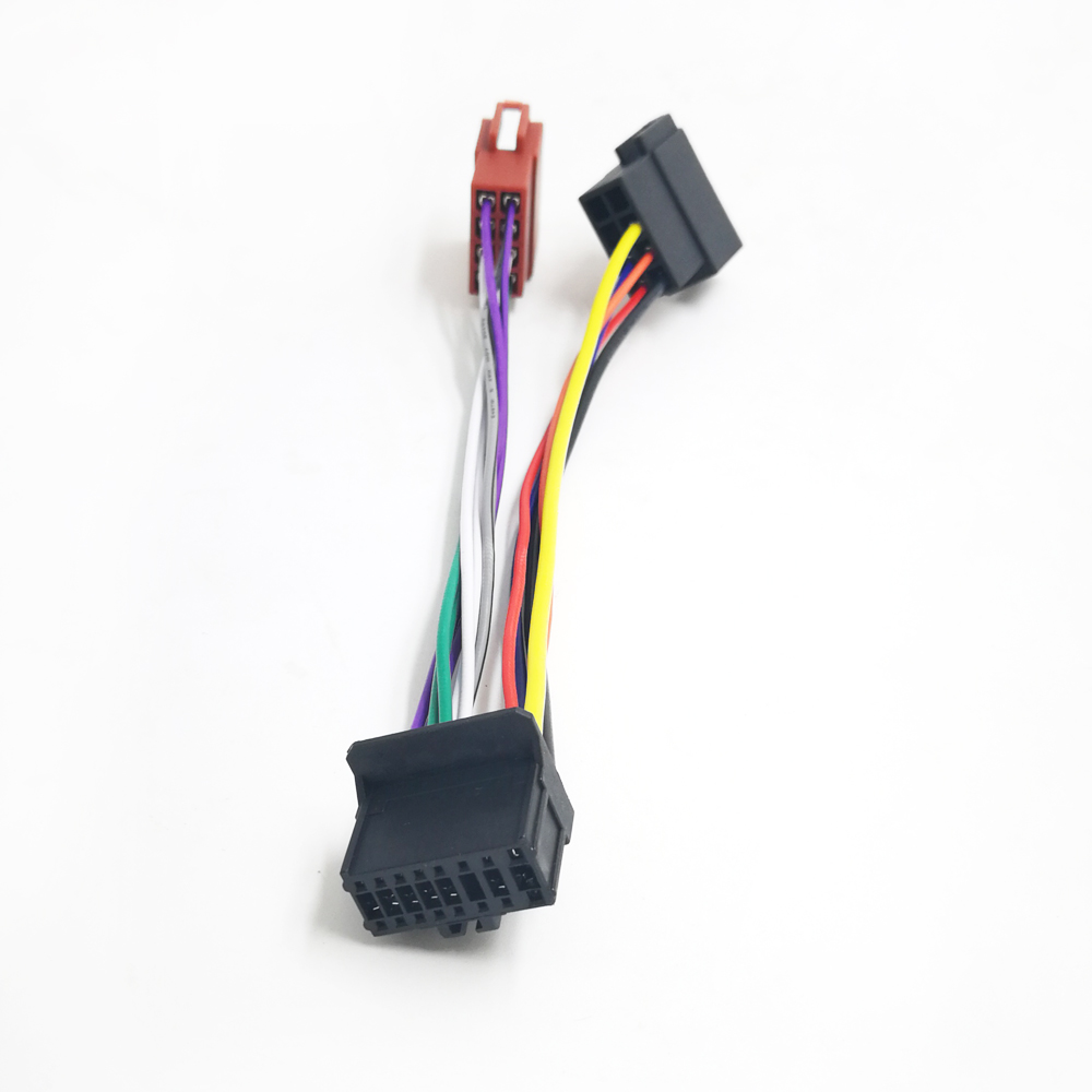 Biurlink Car Factory Stereo Harness Wire 16Pin Port to MINI ISO 8Pin Plug Wiring Cable for Pioneer 2003-UP
