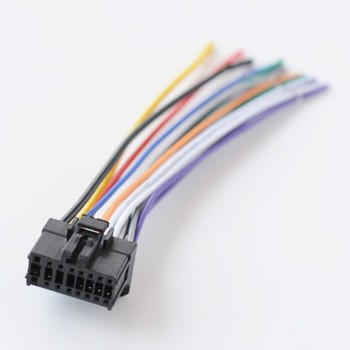 Biurlink Car Factory Stereo Harness Wire 16Pin Port to MINI ISO 8Pin Plug Wiring Cable for Pioneer 2003-UP