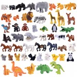 LEGOing Duplo Dinosaur Hippo Elephant Whale Large Size Animal Series Figures Blocks Duplo LEGOings Enlighten Toys For Children