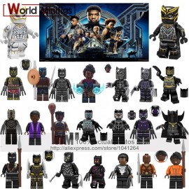 Single Marvel Legoings Building Blocks Black Panther Eric Killmonger Shuri Okoye Bricks Toys for Children Christmas Gifts