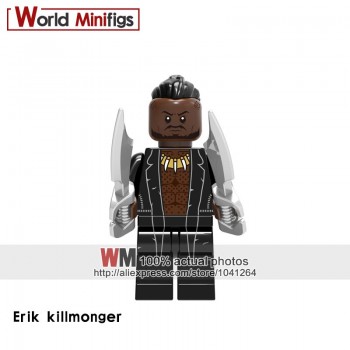 Single Marvel Legoings Building Blocks Black Panther Eric Killmonger Shuri Okoye Bricks Toys for Children Christmas Gifts
