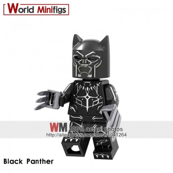 Single Marvel Legoings Building Blocks Black Panther Eric Killmonger Shuri Okoye Bricks Toys for Children Christmas Gifts