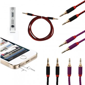 Car-styling 3.5mm Auxiliary Cable Audio Cable Male To Male Flat Aux Cable 1.2m or13
