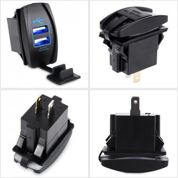 Herorider Car Motorcycle Waterproof 2 Port Dual USB Charger For iPhone Samsung 3.1A Mini Auto Charger Adapter Car-Charger