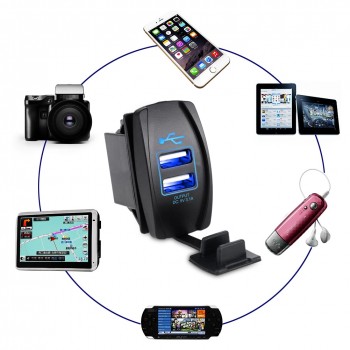 Herorider Car Motorcycle Waterproof 2 Port Dual USB Charger For iPhone Samsung 3.1A Mini Auto Charger Adapter Car-Charger