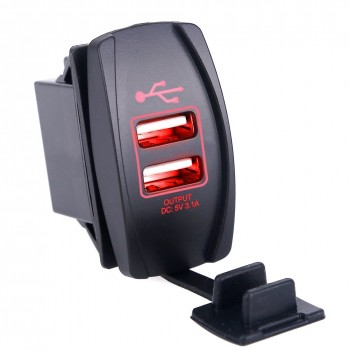Herorider Car Motorcycle Waterproof 2 Port Dual USB Charger For iPhone Samsung 3.1A Mini Auto Charger Adapter Car-Charger