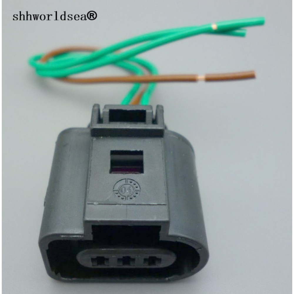 shhworldsea 1pcs 3pin 1.5mm for  Audi A4 A6 AVK 3.0 1J0973703 Camshaft Cam Sensor Pigtail Plug Connector 1J0 973 703