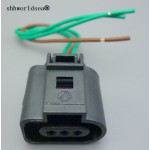shhworldsea 1pcs 3pin 1.5mm for  Audi A4 A6 AVK 3.0 1J0973703 Camshaft Cam Sensor Pigtail Plug Connector 1J0 973 703