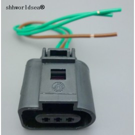 shhworldsea 1pcs 3pin 1.5mm for  Audi A4 A6 AVK 3.0 1J0973703 Camshaft Cam Sensor Pigtail Plug Connector 1J0 973 703