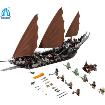 Legoing 79008 Genuine The lord of rings Series The Ghost Pirate Ship Set Building Block Brick Toys Qunlong