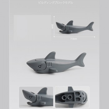 Duplos Animal Model Figures big Building Block Sets Crocodile leopard shark kids educational toys for children Gift Brinquedos