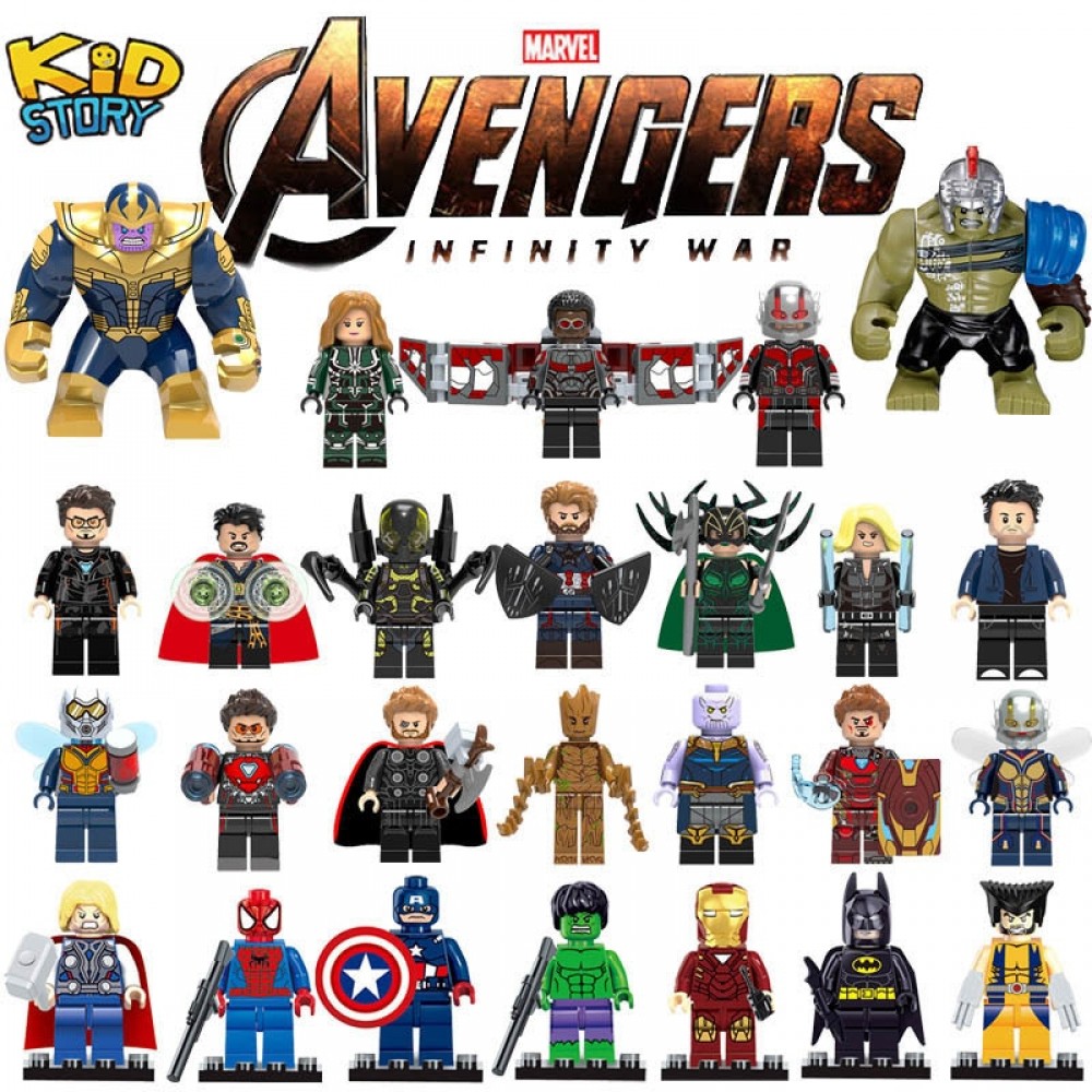 legoingLY Marvel Avengers Figures Super Heroes Building Blocks Captain American Iron Man mini model brick gifts kids toys YF30