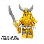 Single Sale Ninja Legoing Ninjagoes Master Golden Dragon Lloyd Iron Baron Chew Toy Muzzle NYA Building Blocks Toys children