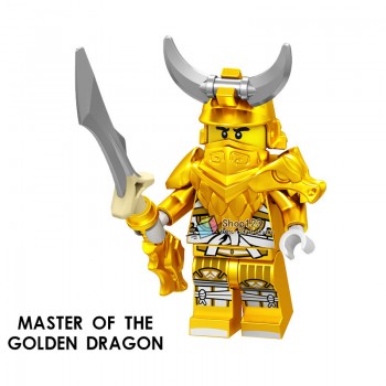 Single Sale Ninja Legoing Ninjagoes Master Golden Dragon Lloyd Iron Baron Chew Toy Muzzle NYA Building Blocks Toys children
