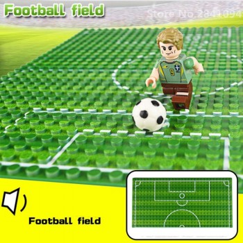 32*16 Football Basketball Base Plate Compatible LegoINGlys Figures Court Baseplate DIY Building Blocks Bricks Toys For Children