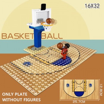 32*16 Football Basketball Base Plate Compatible LegoINGlys Figures Court Baseplate DIY Building Blocks Bricks Toys For Children