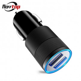 Rovtop 2.1A 1A 2 USB Ports Car Charger Universal Intelligent Charging Dual USB Car Charger For iPhone Samsung Android Phone Z4