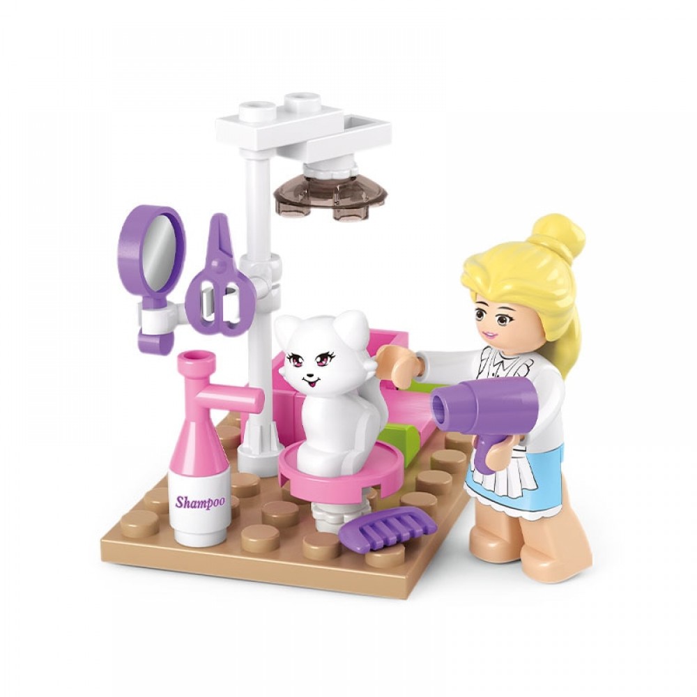 Girl Friends Pet Grooming Store Model Building Blocks Enlighten Toys For Children Compatible with Legoingly Friends