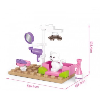 Girl Friends Pet Grooming Store Model Building Blocks Enlighten Toys For Children Compatible with Legoingly Friends