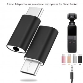 Type C USB C to 3.5mm Audio Adapter for External Microphone for Osmo Pocket 3.5mm Audio Jack Headphone Mic Adapter USB-C Sound