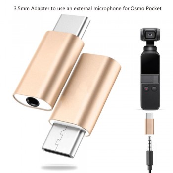 Type C USB C to 3.5mm Audio Adapter for External Microphone for Osmo Pocket 3.5mm Audio Jack Headphone Mic Adapter USB-C Sound