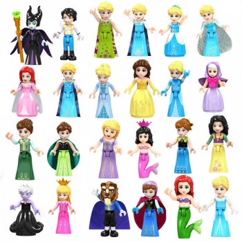 Legoings Girl Princess Figures Building Blocks Ariel Maleficent belle beast Olaf Elsa Prince Kids Toys juguetes Legoings Friends
