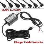 3.5mmm USB Straight Power Inverter Left/Right Micro USB Interface 12-30V To 5V 12V Converter Cable FOR Car DVR Camera Adapter