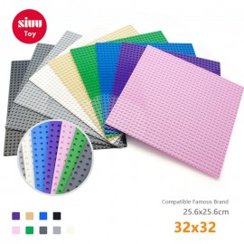 4 Colors 32*32 Dots Base pink Plate for Small Bricks Baseplate Board Compatible Legoed figures DIY Building Blocks For Children