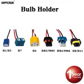 Hippcron (2 Pieces/Lot) Ceramic Socket for H1 / H3 / H4 / H7 / H8 / H11 / 9005 / 9006 Bulb  Connector of Car Lamp