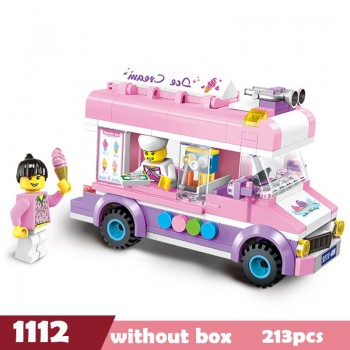 City Wrecker Police Sanitation Ice Cream Car Truck Building Blocks Sets Bricks Kids Toys Marvel Compatible Legoings City Friends