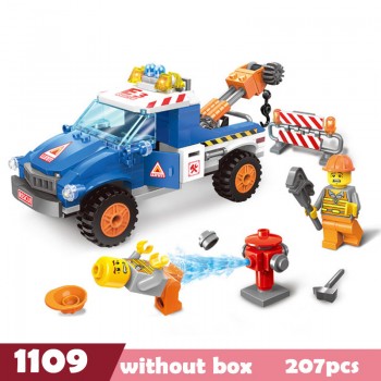 City Wrecker Police Sanitation Ice Cream Car Truck Building Blocks Sets Bricks Kids Toys Marvel Compatible Legoings City Friends