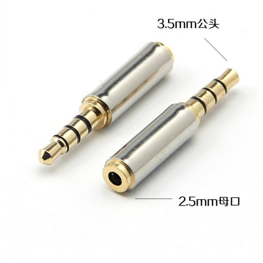 High Quality 3.5/2.5mm Male Jack to 2.5/3.5mm Female Plug for Phone Earphone Stereo Audio Adapter Connector car radio AUX Cable