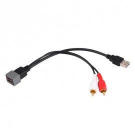 Audio USB RCA Cable For Nissan Cube Juke Versa Audio Video USB RCA Adapter Cable RCA Cable Car Accessories
