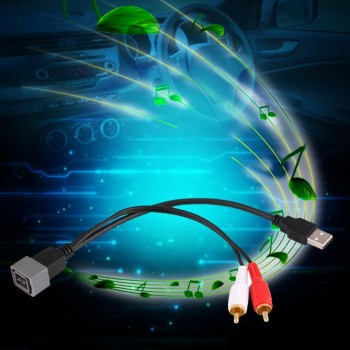 Audio USB RCA Cable For Nissan Cube Juke Versa Audio Video USB RCA Adapter Cable RCA Cable Car Accessories