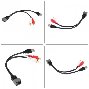 Audio USB RCA Cable For Nissan Cube Juke Versa Audio Video USB RCA Adapter Cable RCA Cable Car Accessories